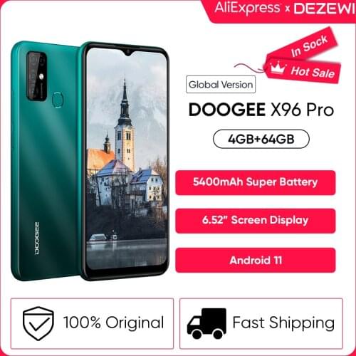 DOOGEE X96 Pro 5400mAh Large Battery Cellphones 4GB RAM 64GB ROM Octa Core 13MP Quad Camera Smartphones Mobile Phone Android 11