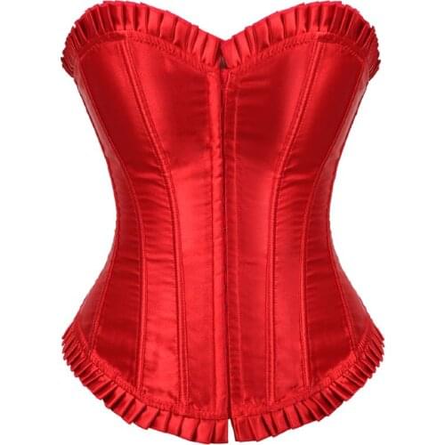 Women Victorian Sexy Brocade Overbust Corset Bridal Wedding Waist Cincher Body Shaper Lace up Corsets Bustiers Lingerie Top