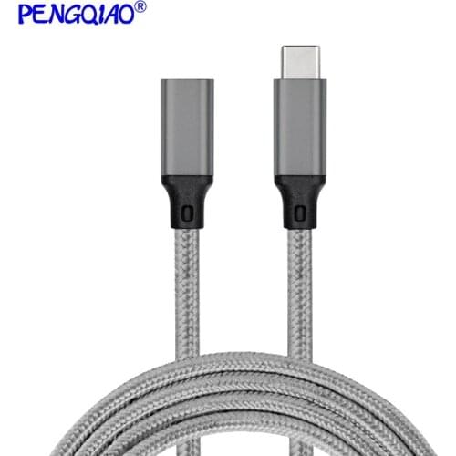 10Gbps Gen2 Type-C USB 3.1 Male to USB-C Female Extension Data 100W Charging Cable Extender Cord Reversible Design 0.3m-3m