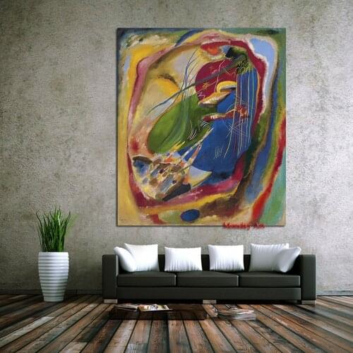 100% Hand painted Kandinsky Canvas Oil Painting Quardro Moder Home Decor Picture Wall Pictures For Living Room No Frame