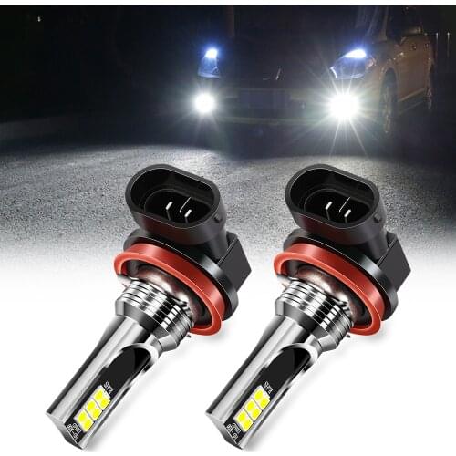 2PCS H11 H8 Car LED Canbus Fog Light for Toyota Camry RAV4 Prado Corolla YARIS KIA Rio Sorento Sportage CeeD K2 K3 K4 K5