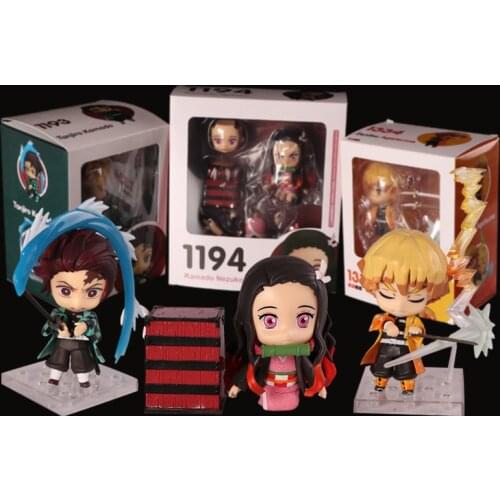 Anime Demon Slayer Zenitsu Agatsuma 1334 Kamado Tanjirou 1193 Nezuko 1194 PVC Action Figure Collectible Model Toy