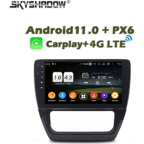 Wireless Carplay PX6 Car DVD Player Android 10 4GB + 64GB GPS RDS Auto Radio wifi Bluetooth 5.0 for VW SAGITAR 2012 2013 2014