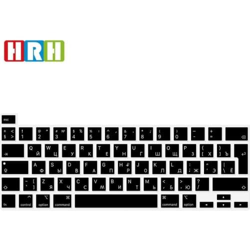 HRH Color Silicone Russian Keyboard Skin Cover EU Version For MacBook New Pro 16 2019 A2141 M1 Chip A2338/A2251/A2289 2020