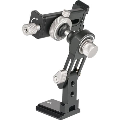 Andoer SJ-04 Phone Clip Cellphone Holder Clamp Desktop Stand 720° Rotation with Cold Shoe Mount for iPhone Xiaomi Smartphones