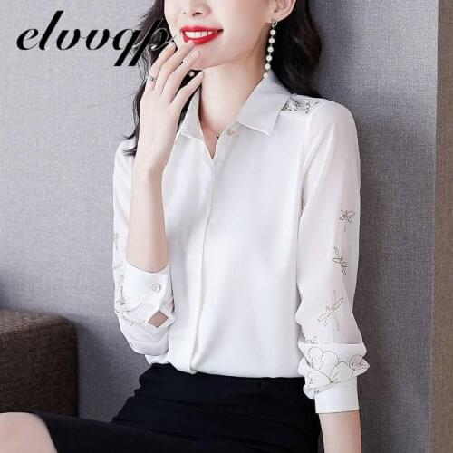 Elvvqp Women's Shirts With Embroidery