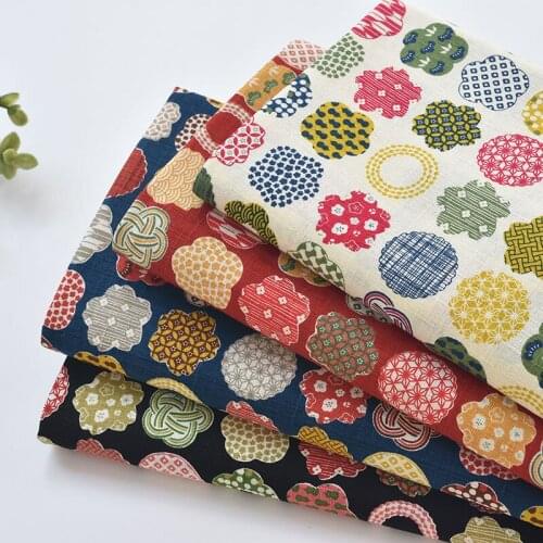 Japan vintage Retro style cotton hanfu handwork fabric Childrens clothing shirt cloth for DIY Bag 1 order=50cm*110cm