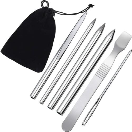 Needles for Leather Repair Craft Tool Paracord Stitching Set Paracord FID Lacing Stitching Needles Paracord Smoothing Tools