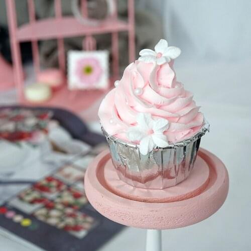 Simulation cream cup cake beautiful photography props window decoration flower cream cup