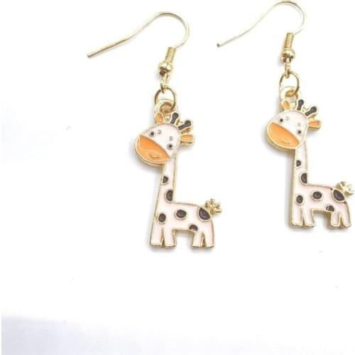 Korea Fashion Alloy Pendant Earrings Jewelry Personality Lady Earrings Earrings Cute Giraffe Earrings