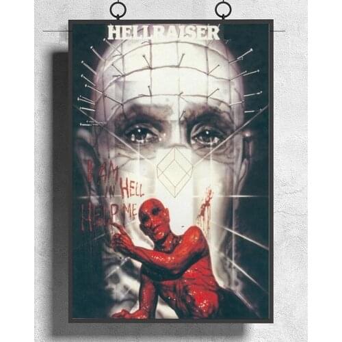 L522 HELLBOUND HELLRAISER II 2 Movie Horror Pinhead Cenobite 818 Silk Fabric Poster Art Decor Indoor Painting Gift