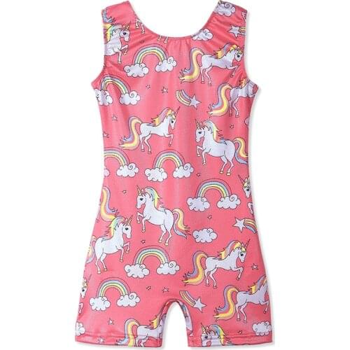 Cute Girls Gymnastic Leotards Sleevess Dancewear Child Ballet Dance Clothing Costumes Professional Leotards 3 Colors