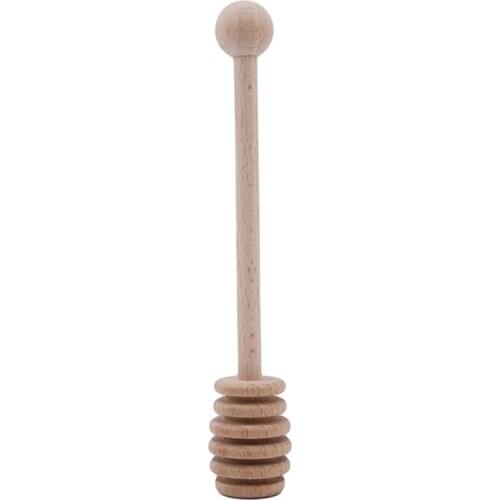 Mini Wood Honey Dipper Stick Long Handle Honey Spoon Honey Stir Bar Bee Honey Mixing Stick Dessert Tableware Kitchen Accessories