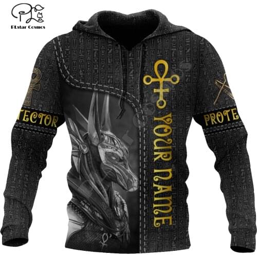PLstar Cosmos NewFashion God Horus Egyptian Pharaoh Anubis Ancient Egypt Tattoo 3DPrint Men/Women Harajuku Jacket Zip Hoodies M3