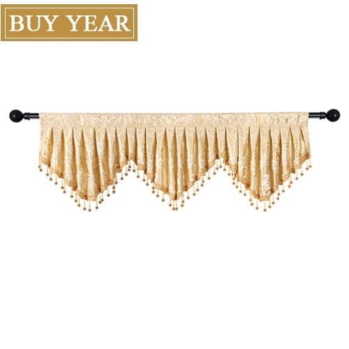 Pleated Valance for Living Room Luxury Valance for Kitchen Window Curtains for the Bedroom Short Curtains for Bedroom