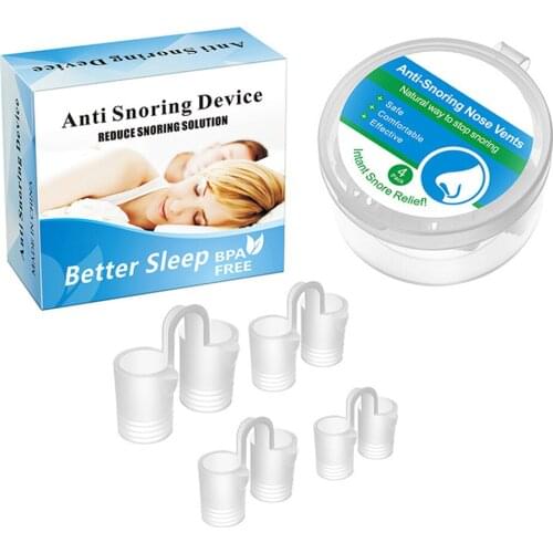 Snore Stopper Anti Snoring Devices Anti Snoring Clips for Nose Snore Stopper Silicone Anti Snore Clip Set for Better Deep Sleep