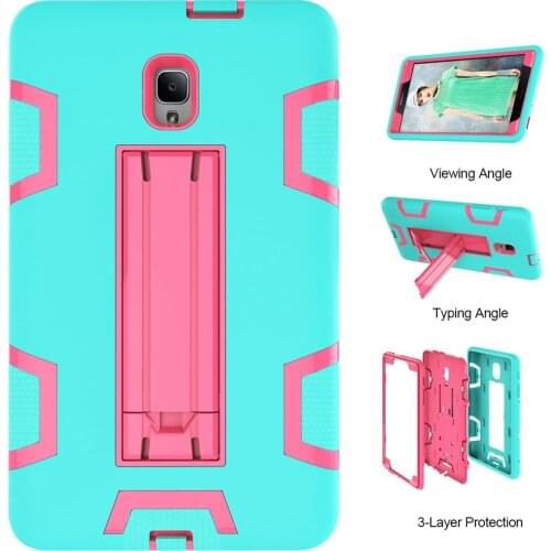 Heavy Duty Shockproof Armor Case For Samsung Galaxy Tab A 8.0 Inch T380 T385 2017 Silicone Hard Cover Tablet Case + GiftFilm