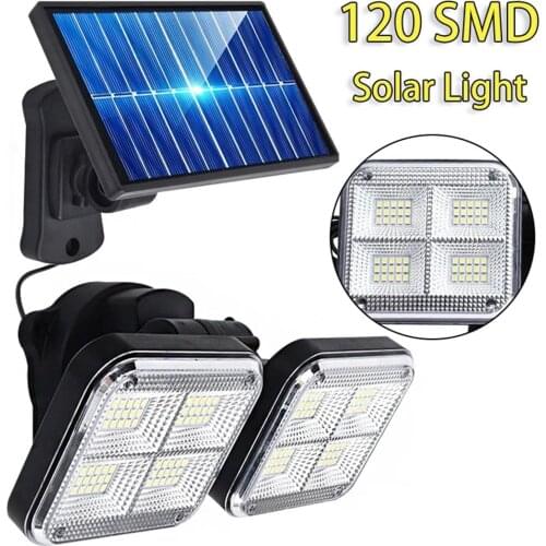 LED Solar Lights Outdoor Motion Sensor Security Lights 120SMD 3 Modes Waterproof Street Lights Solar lamp for Garden Patio Yard