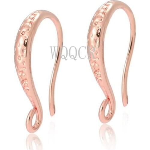 Hot Selling 10 Pieces of Rose Gold Frosted Hook Earrings DIY Jewelry Making Womens Charm Jewelry Accessories