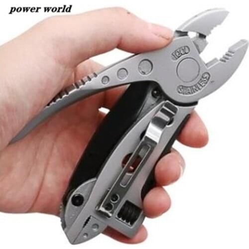 1Pcs Multi-functional Pliers Pocket Knife Screwdriver Set Kit Adjustable Wrench Repair Survival Hand Tools