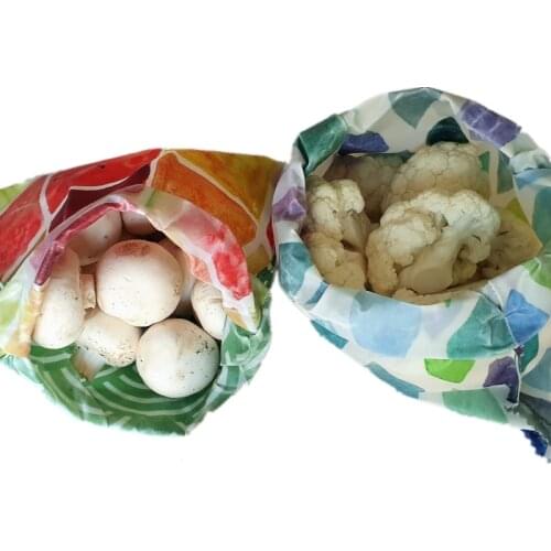 2 PACK Washable Sandwich Bag Plantwax Lunch Bag Snacks Bread Freezer Container Beeswax Food Pouch Reusable Food Storage Bags