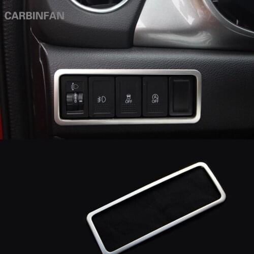 ABS chrome front head light switch trim frame lamp for Suzuki Vitara 2016 2017 1pcs car detector stick styling cover C357