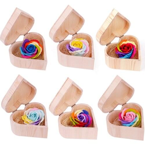 Scented Handmade Flower Soap Bath Body Rose Petal Perfumed Soap Valentines Day Gift Glow In The Dark Rose Flower Soap With Box