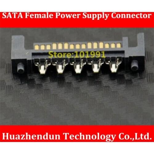 2PCS/LOT Computer Power Supply SATA Female Connector Hard Disk Power Supply Head Used to Extend the SATA Cable