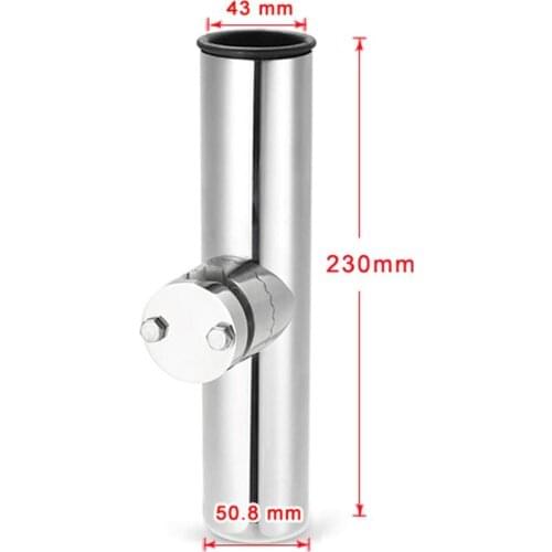 Stainless Steel 316 Fishing Rod Rack Holder Pole Bracket Support Rail Mount with Clamp Marine Boat Hardware Yacht Bassfishing