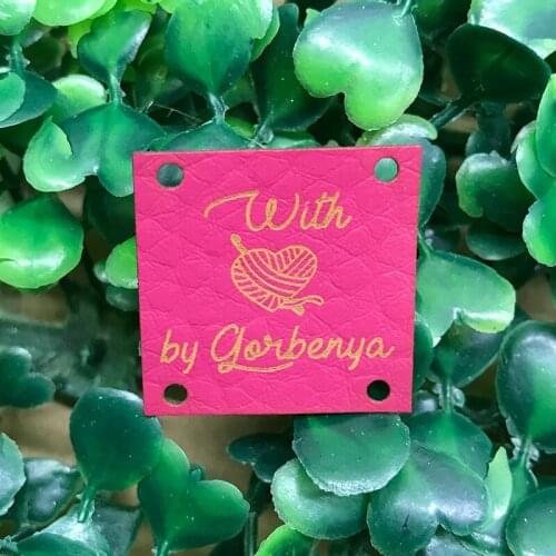 Labels for Knitting, Custom leather labels, Personalized leather labels, logo branding tags, labels for knitted products