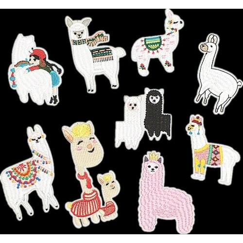 Customized Wholesale New Cartoon Animal Embroidered Cloth Stickers Clothes and Trousers Decorative Applique Hole & Patch