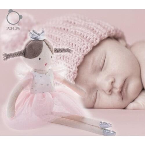 Girls Doll Ballet Plush Toys Cute Pink Princess Dress Dolls High Quality 34cm Soft Doll Sleep Comfort Company Baby Birthday Gift