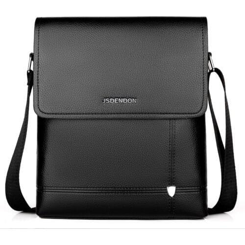 New for 2020 Business Travel Mens Solid Color PU Large Capacity Messenger Bag, Classic Design Casual High Quality Messenger Bag