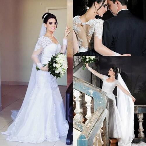 New Arrival Appliques Lace Wedding dress Sexy Sweetheart A-Line 2015 Vestido de noiva Romantic summer dress