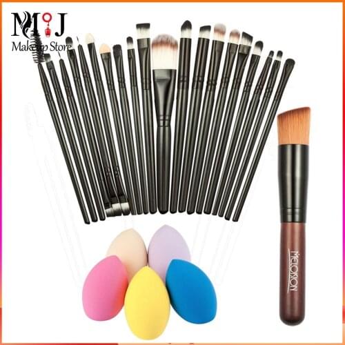 New Makeup Set 20Pcs Makeup Brushes + Powder Foundation Brush + Sponge Puff Multi-function Cosmetics Beauty Tools