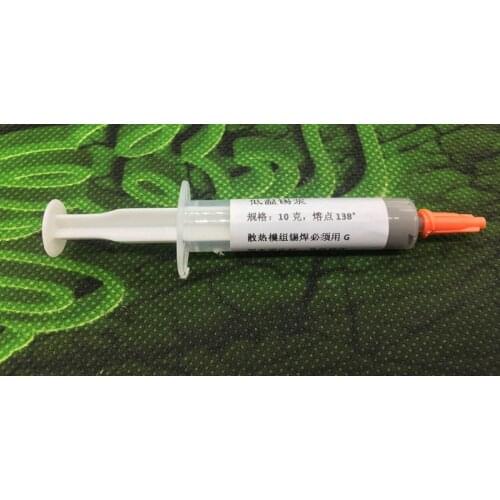 10g Low Temperature Solder Paste 138°C Melt Notebook Water-cooling Welding Needle Shape CPU Air Cooling Copper Tube Solder Paste