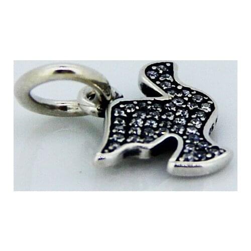 Fits Silver Charm Bracelet Authentic 925 Silver Beads Symbol Of Hope With CZ Crystal Charms Beads Women Jewelry For Love