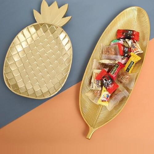 Fruit Tray Creative Household Light Luxury Living Room Coffee Table Snacks Candy Decoration Tray Front Desk Dried Fruit Key Tray