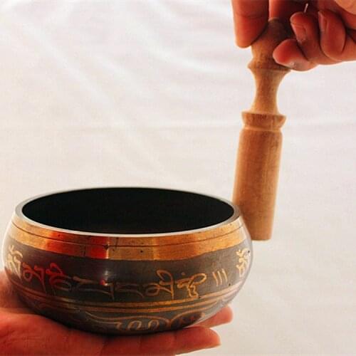 Singing Bowl Set for Relaxation Healing Decorative Plate Buddha Sound Nepal Yoga Meditation Therapy Buddha Sound Tibetan Bowl