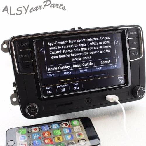 6RD 035 187 B RCD330 MIB 6.5 Inch Color Touchscreen Radio Antenna Camera Adapter Kit For VW Golf Jetta MK5 MK6 Passat B6 Tiguan