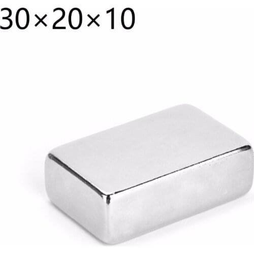 48pcs 30 x 20 x 10mm N50 Rare Earth Super Strong Permanent Magnet Cuboid Block Neodymium Magnet 30*20*10 Free Shipping 30x20x10