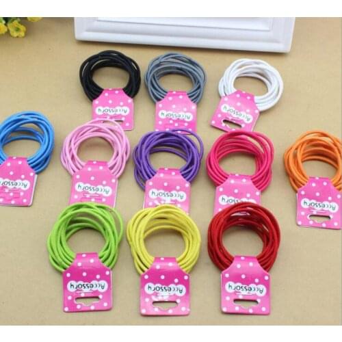 10 Pcs/lot Black Red Blue Rubber Band hair Ties Gum Hair Accessories Ponytail Holder High Elastic Hair Bands For Girls Women