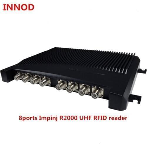 Passive Access Control Gate UHF RFID Reader 8 ports impinj r2000 chip connect 1-8 pcs antenna working together for school attend