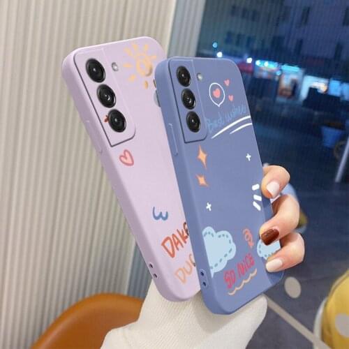 Love Clouds Silicone Case For Samsung Galaxy S21 S20 FE S10 Ultra Plus S10e Note 20 ultra 10 9 Plus Pro Soft Phone Cover Case