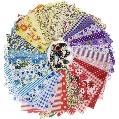 10*10cm Rag Cotton Fabric Printed Cloth Sewing Quilting Fabrics for Patchwork Needlework DIY Random Design,c10869