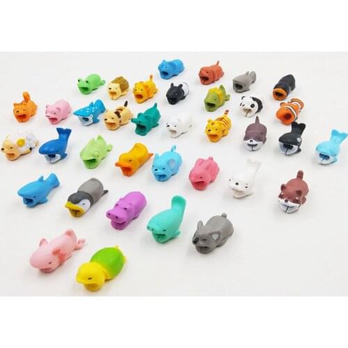 Cute 36 Animals Bite Cable Organizer Management Wire Protector for Charging Data Earphone Mouse Line Cable Wire