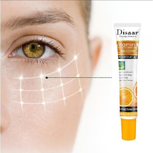 Vitamin C Moisturizer Eye Cream Fades Dark Circles Against Anti-Wrinkle Remove Bags Deep Nourishment Hyaluronic Acid Eye Care