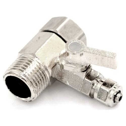 High Quality 1PCS Water Filter Purifier Adapter 1/2'' To 1/4" Ball Valve Faucet Tap Safe Copper Nickel Plating