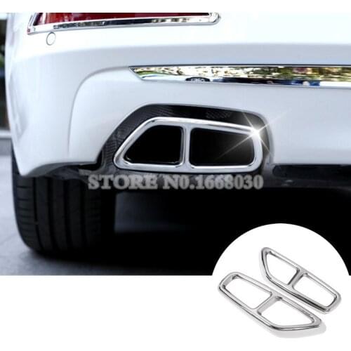 Rear Exhaust Muffler Tail Pipe Cover 2pcs For BMW 5 Series G30 2017 2020 Car accesories interior Car Trim