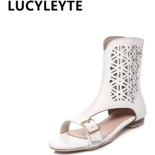 2019new shoes, summer boots, hollow holes, low heel boots, fashion anti-slip di womens boots 34-47 women sandals